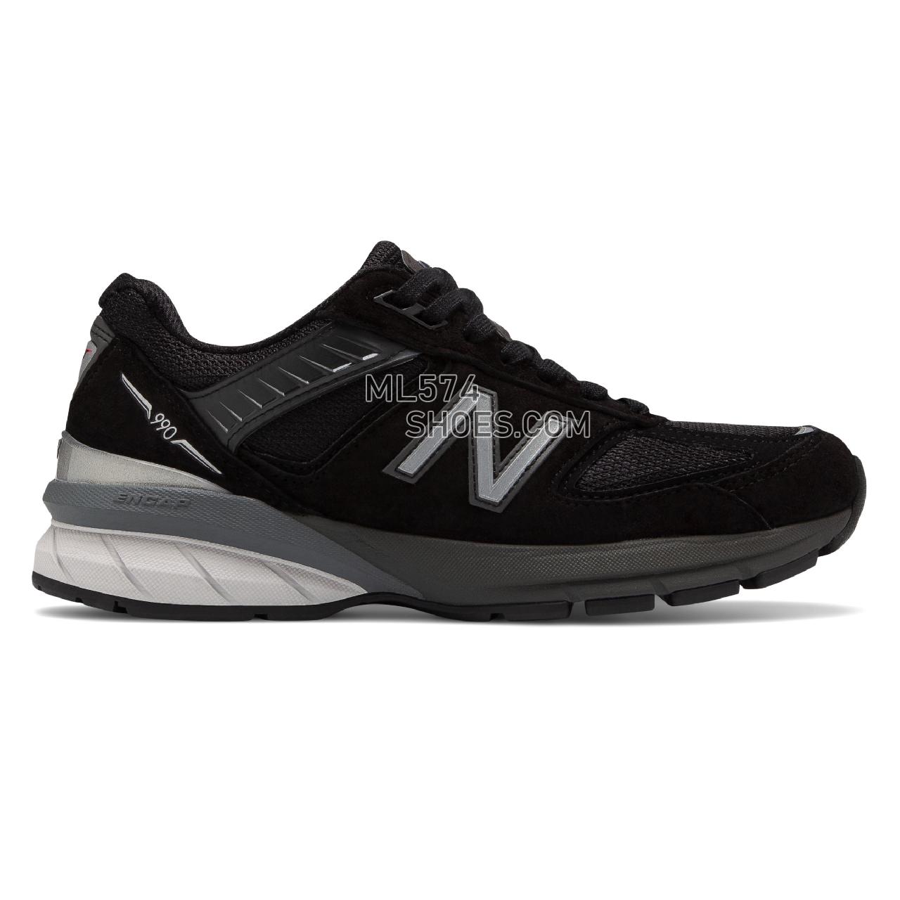 New Balance 990v5 Made in US - Women's Neutral Running - Black with Silver - W990BK5