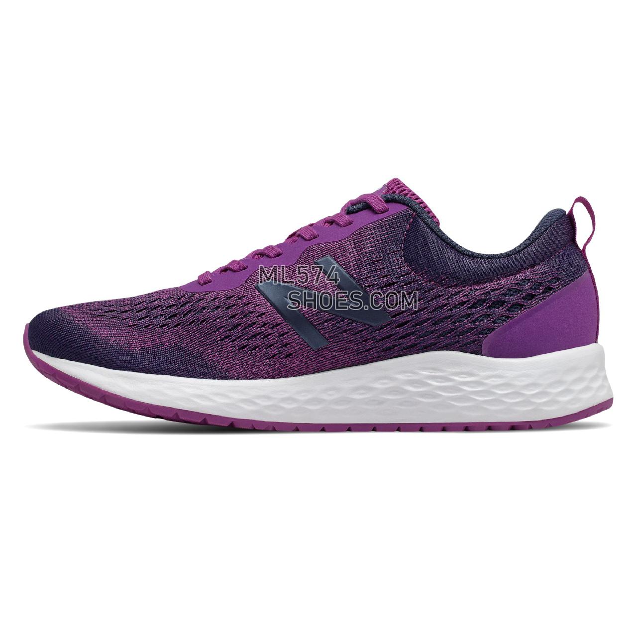 New Balance Fresh Foam Arishi - Women's Neutral Running - Plum with Natural Indigo and White - WARISCR3