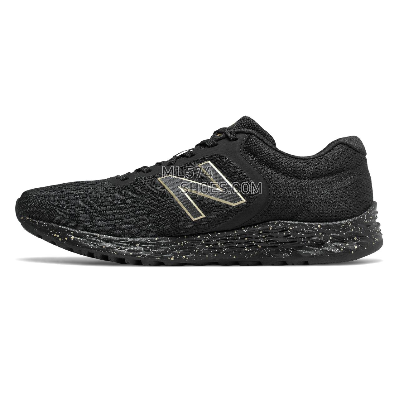 New Balance Fresh Foam Arishi v2 - Women's Neutral Running - Black with Metallic Gold - WARISLB2