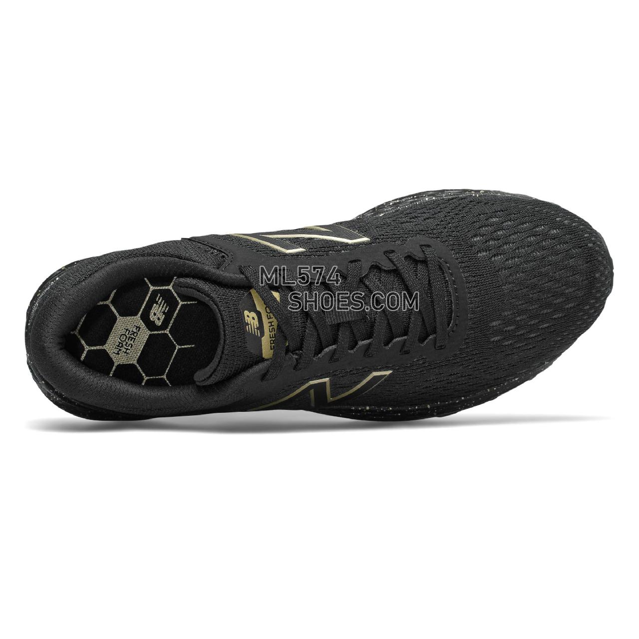 New Balance Fresh Foam Arishi v2 - Women's Neutral Running - Black with Metallic Gold - WARISLB2