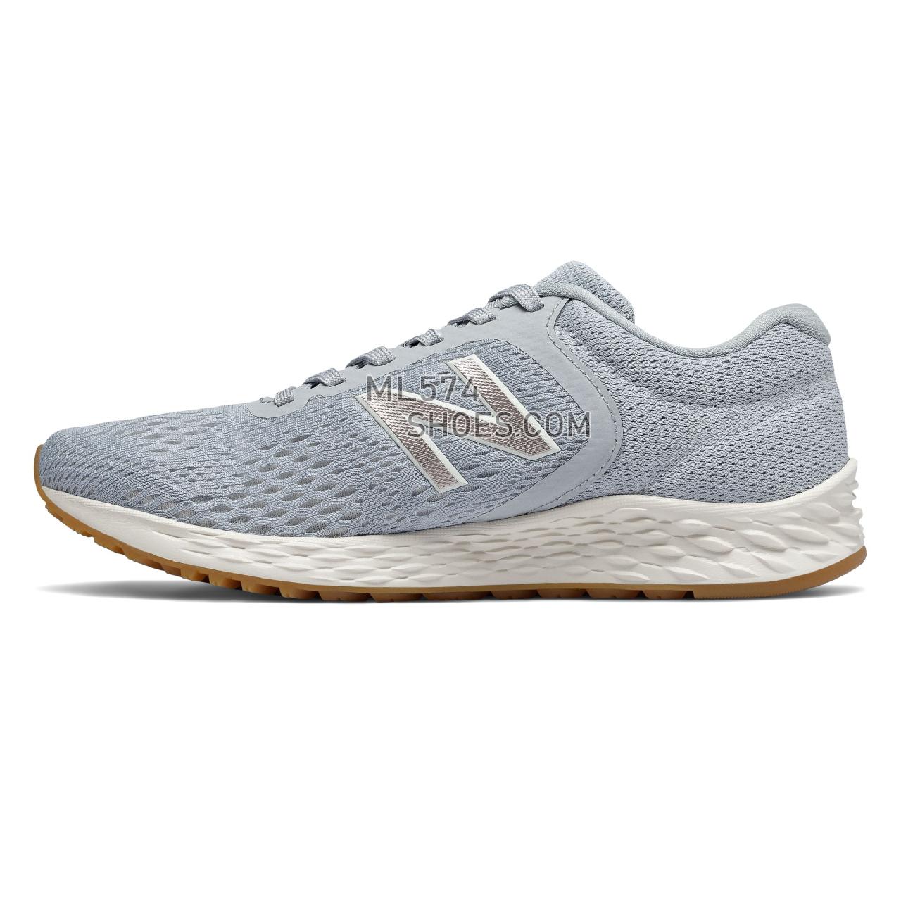 New Balance Fresh Foam Arishi v2 - Women's Neutral Running - Light Cyclone with Sea Salt and Champagne Metallic - WARISRG2