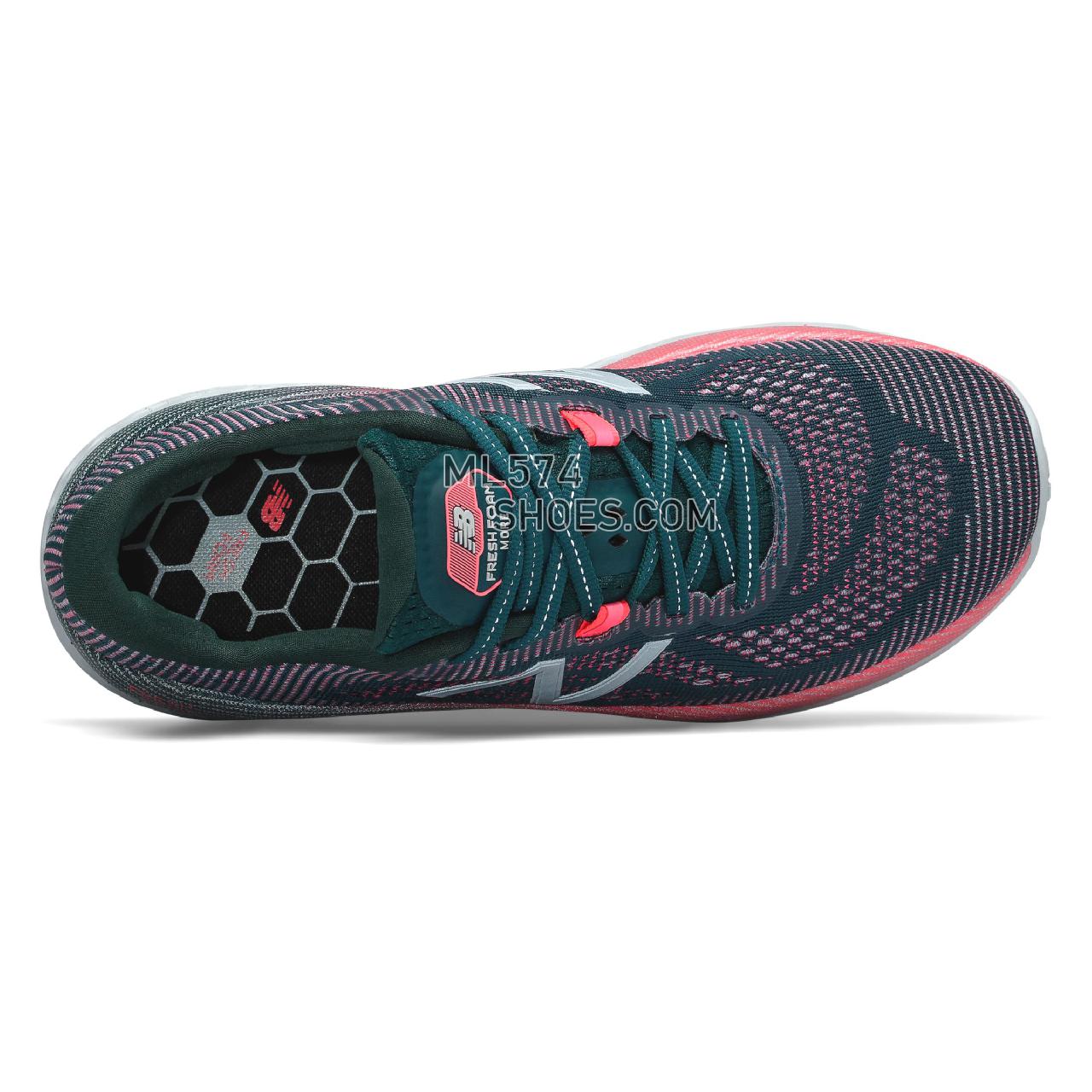 New Balance Fresh Foam More - Women's Neutral Running - Tropical Green with Guava and Winter Sky - WMORTL