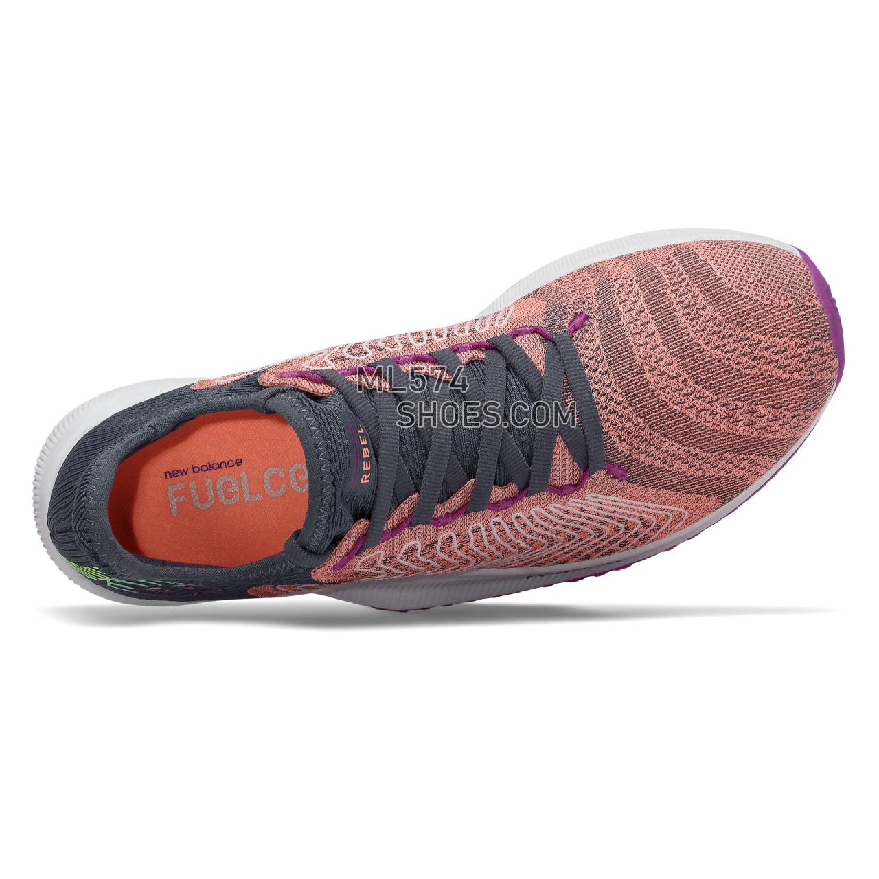 New Balance FuelCell Rebel - Women's Neutral Running - Ginger Pink with White and Black - WFCXPG