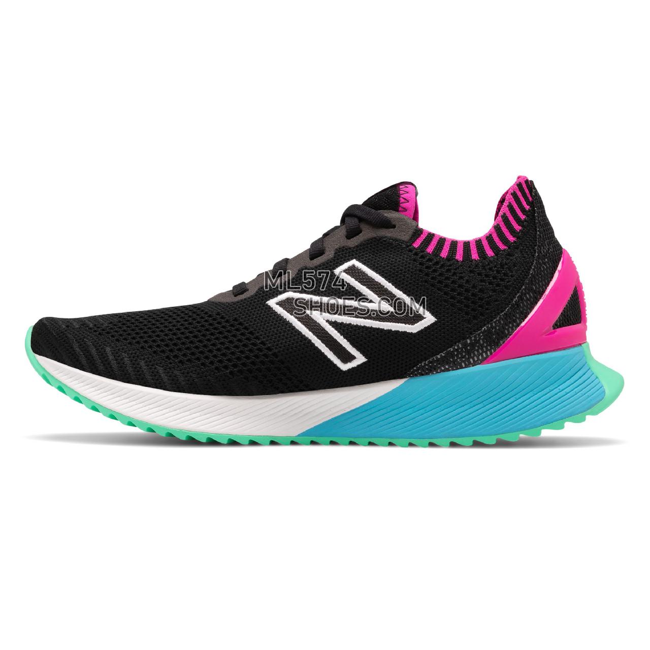 New Balance FuelCell Echo - Women's Neutral Running - Black with Peony and Bayside - WFCECSB