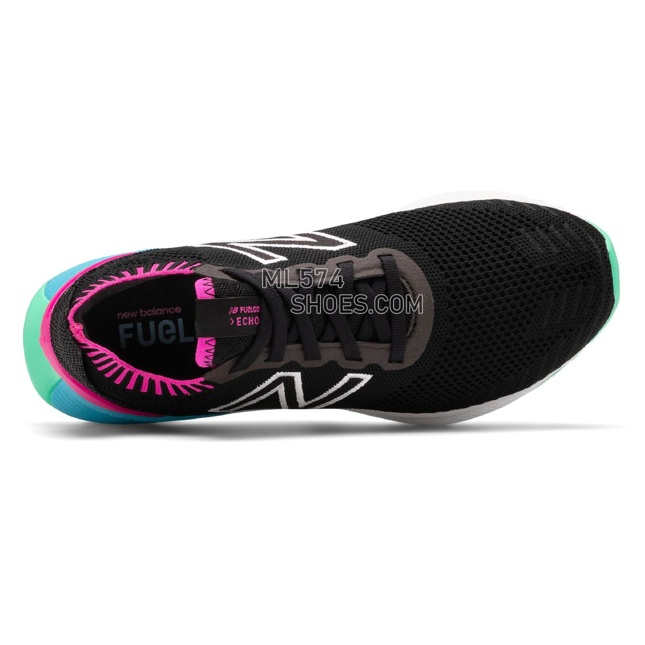 New Balance FuelCell Echo - Women's Neutral Running - Black with Peony and Bayside - WFCECSB