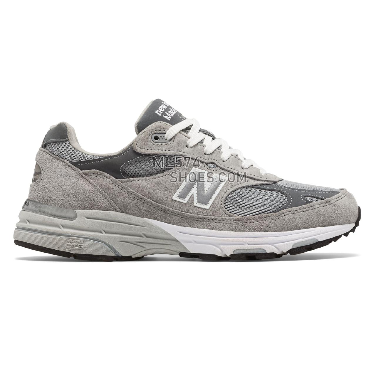 New Balance Made in US 993 - Women's Neutral Running - Grey with White - WR993GL