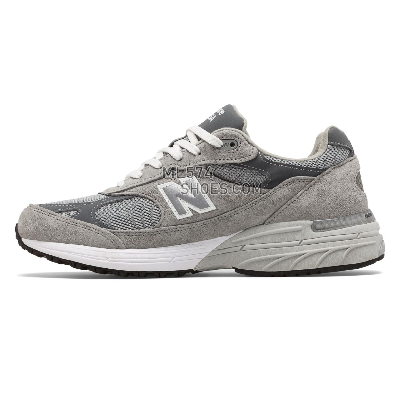 New Balance Made in US 993 - Women's Neutral Running - Grey with White - WR993GL