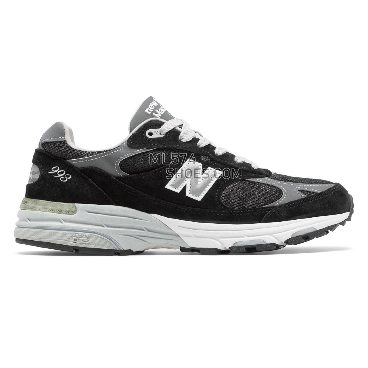 New Balance Made in US 993 - Women's Neutral Running - Black with Grey - WR993BK