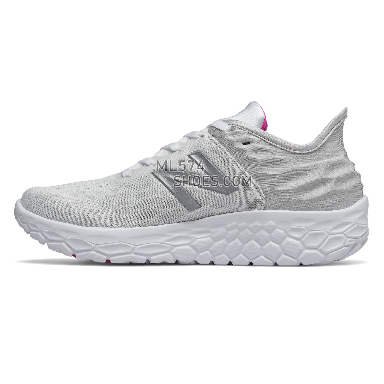 New Balance Fresh Foam Beacon v2 - Women's Neutral Running - White with Summer Fog and Bayside - WBECNLP2