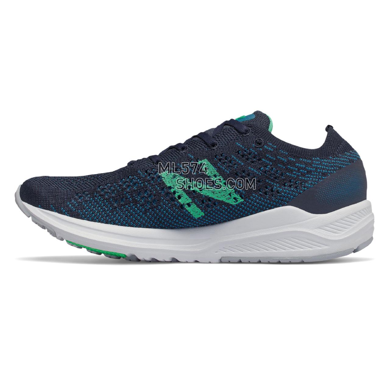 New Balance 890v7 - Women's Neutral Running - Dark Neptune with Eclipse and Neon Emerald - W890GG7