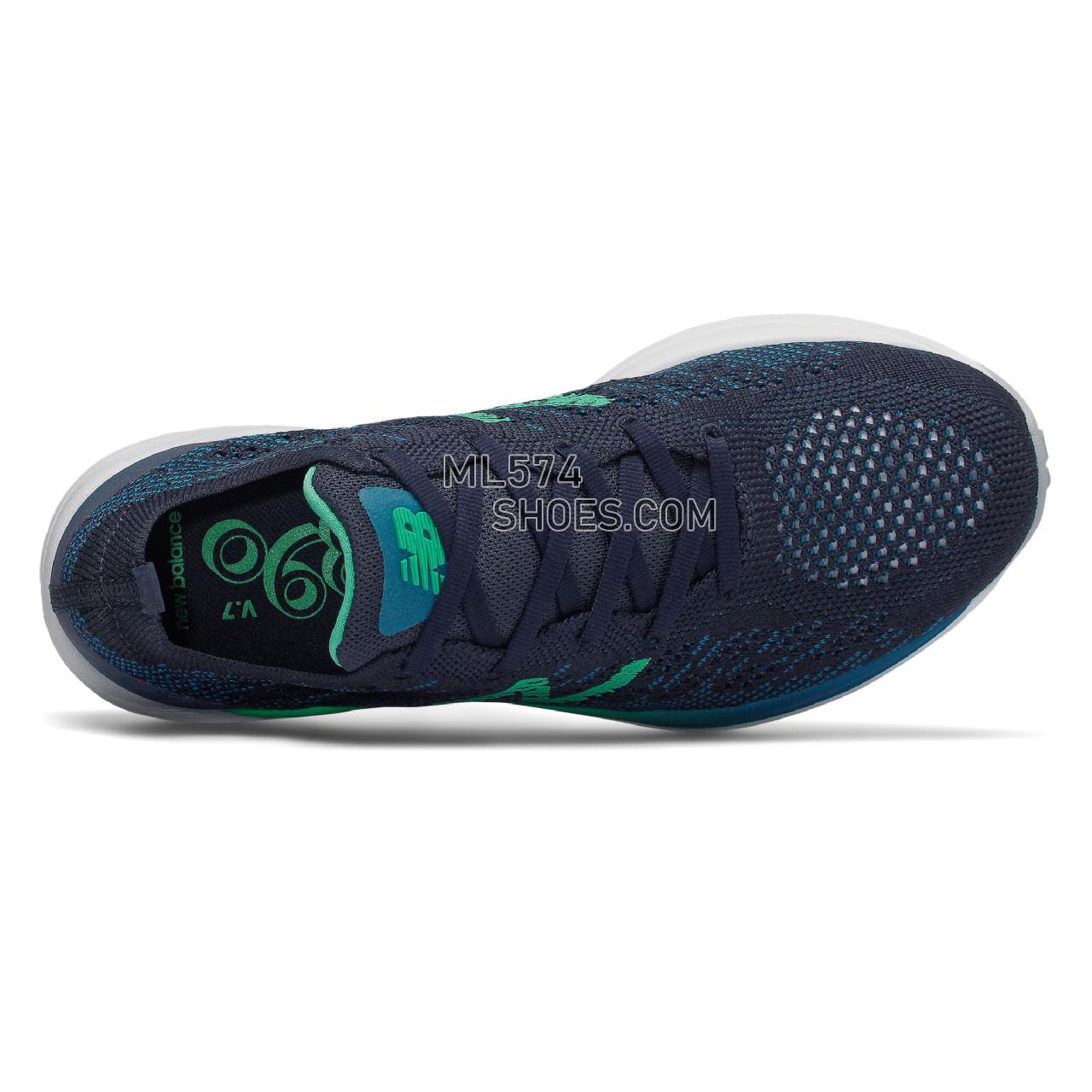 New Balance 890v7 - Women's Neutral Running - Dark Neptune with Eclipse and Neon Emerald - W890GG7