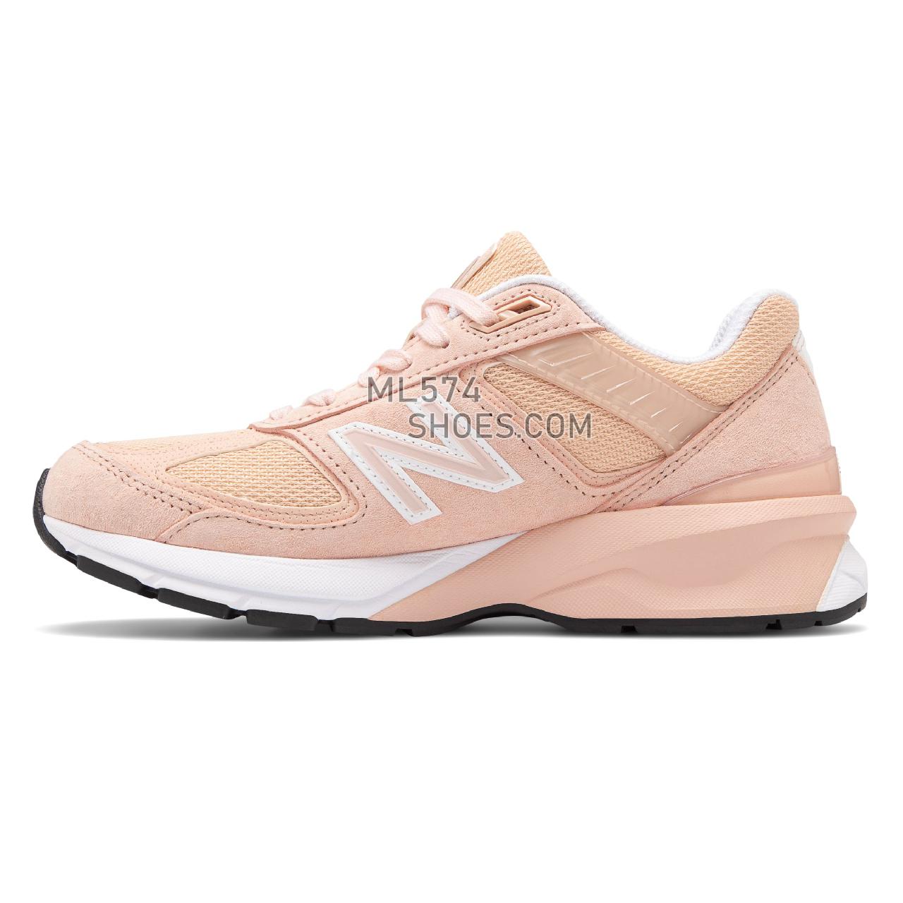 New Balance 990v5 Made in US - Women's Neutral Running - Pink with White - W990PK5