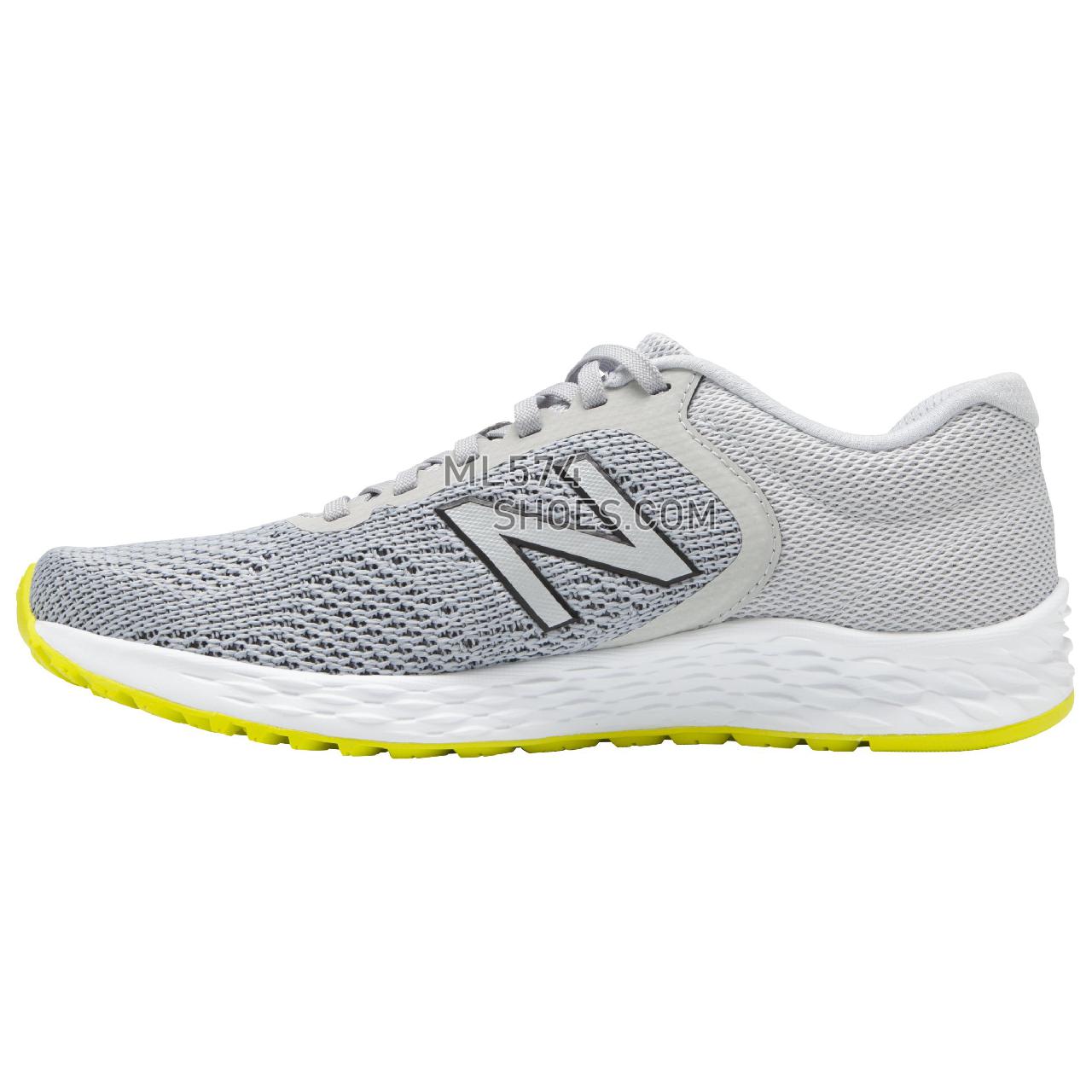 New Balance Fresh Foam Arishi v2 - Women's Neutral Running - Light Aluminum with White and Sulphur Yellow - WARISPG2