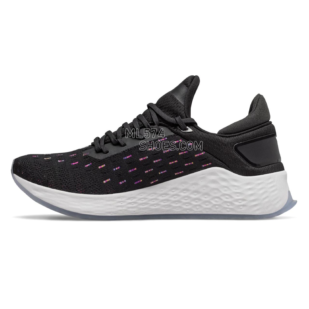 New Balance Fresh Foam Lazr v2 HypoKnit - Women's Neutral Running - Black with Peony and White - WLZHKRB2