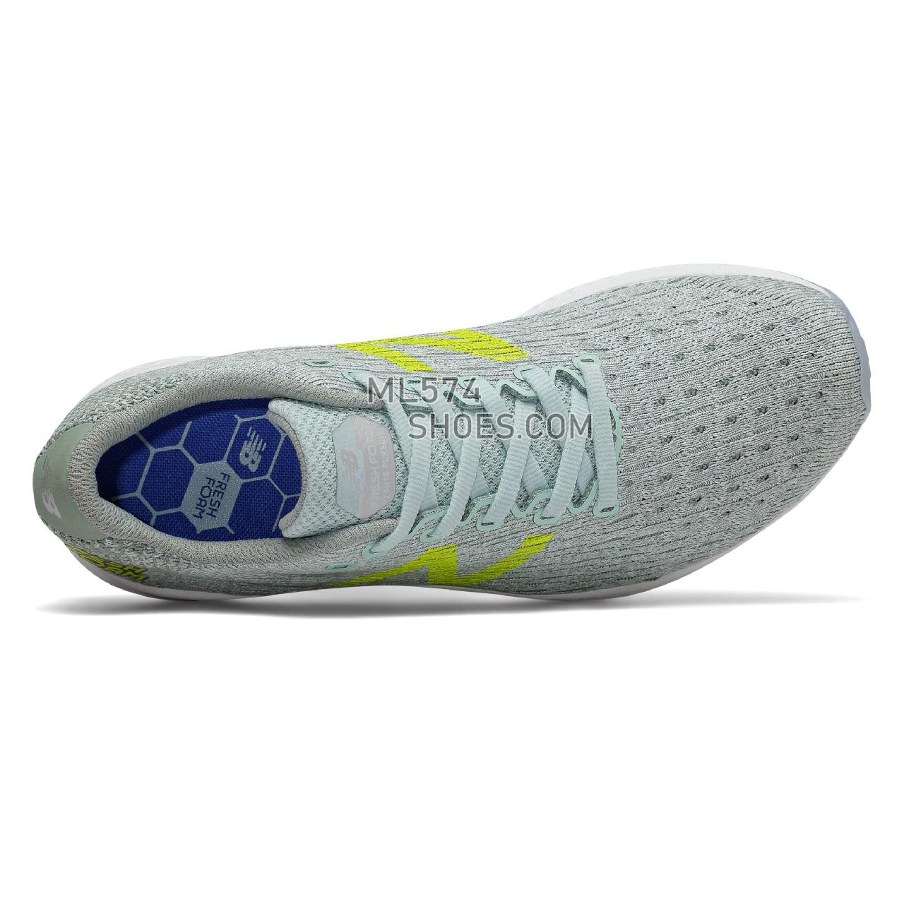 New Balance Fresh Foam Zante Pursuit - Women's Neutral Running - White Agave with Cedar Quartz and Sulphur Yellow - WZANPMC