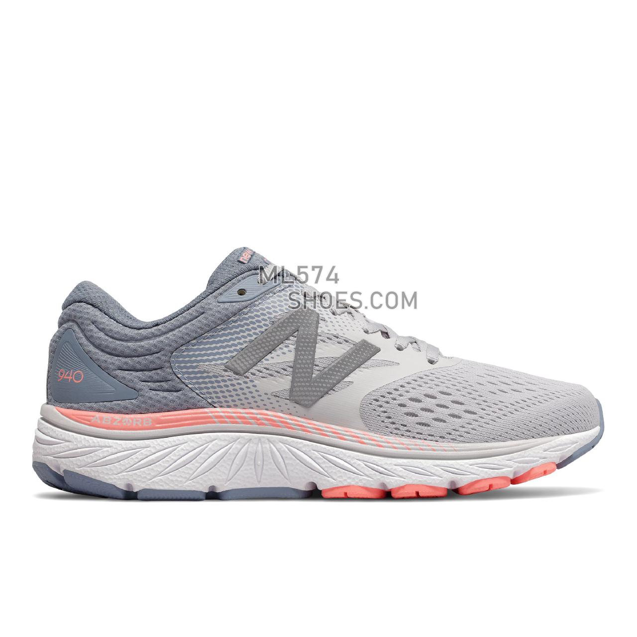 New Balance 940v4 - Women's Stability Running - Summer Fog with Reflection and Ginger Pink - W940GP4