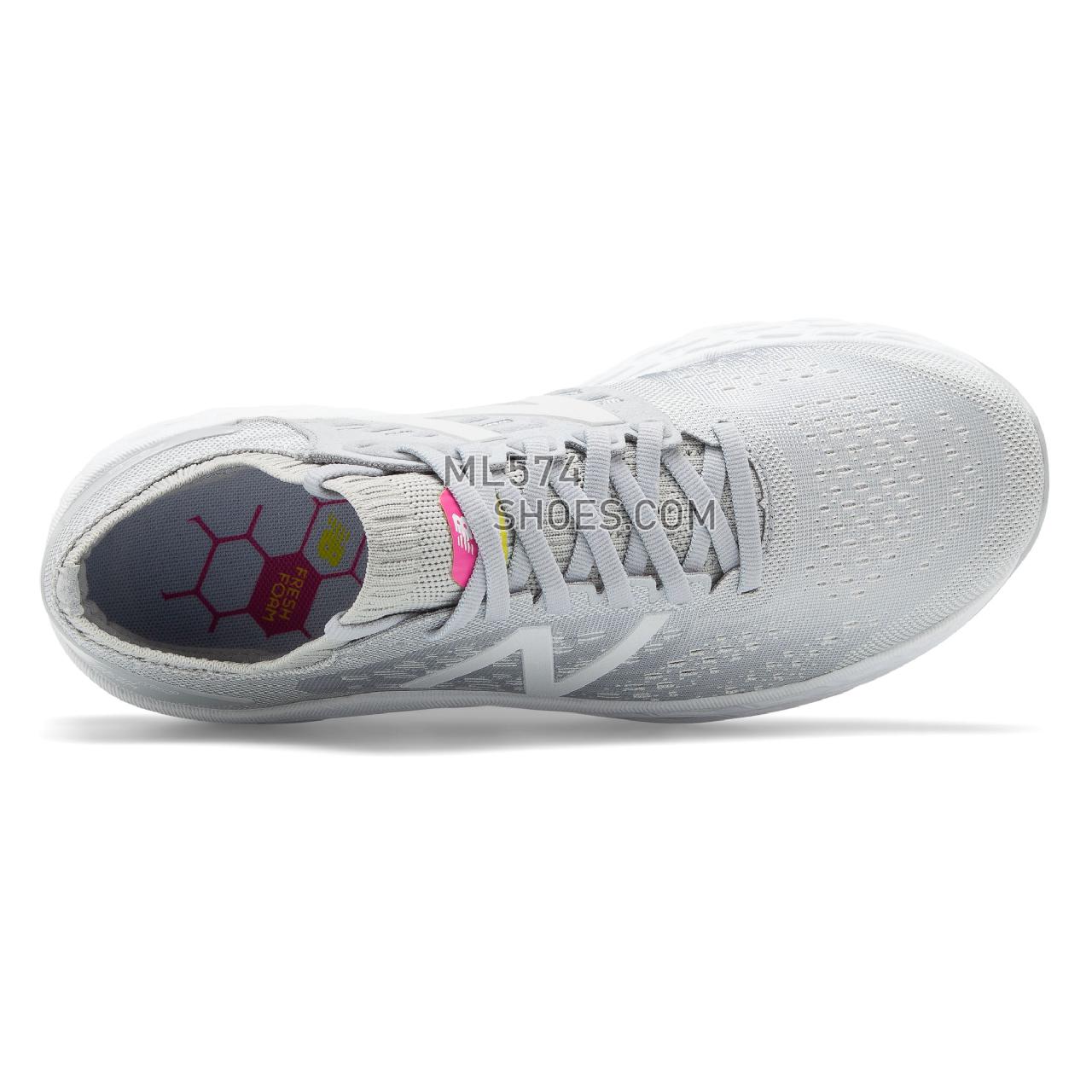 New Balance Fresh Foam Vongo v4 - Women's Stability Running - Light Aluminum with White and Peony - WVNGOGG4