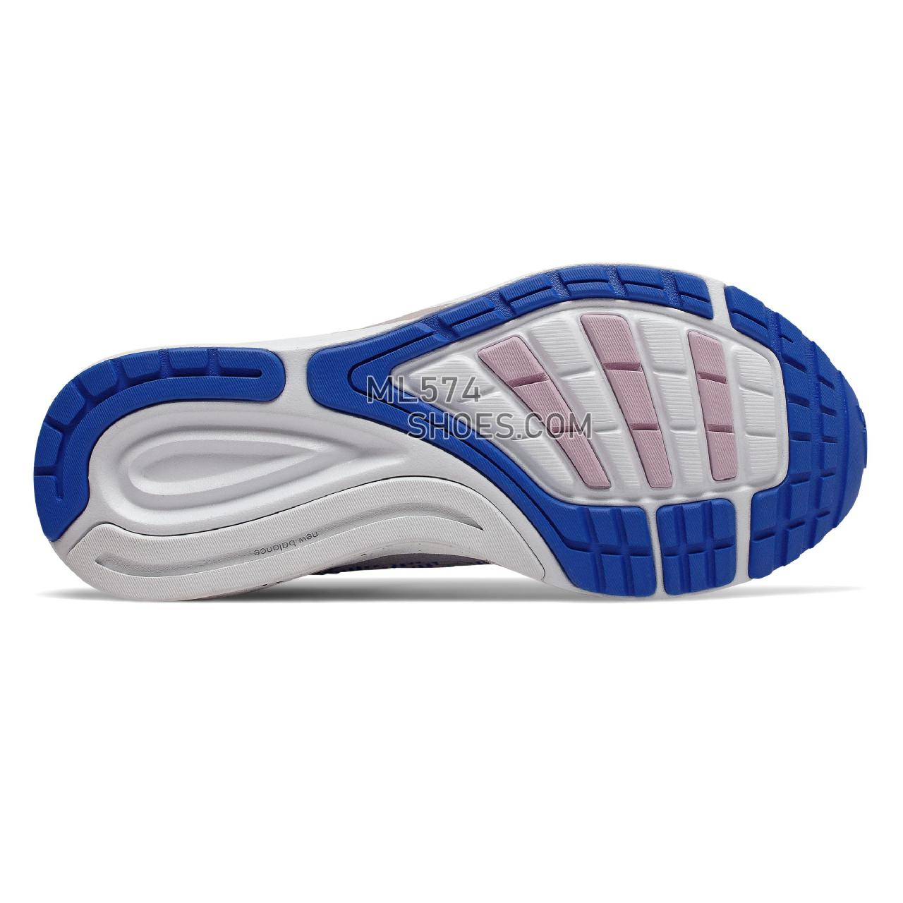 New Balance 870v5 - Women's Stability Running - White with Vivid Cobalt and Oxygen Pink - W870WB5