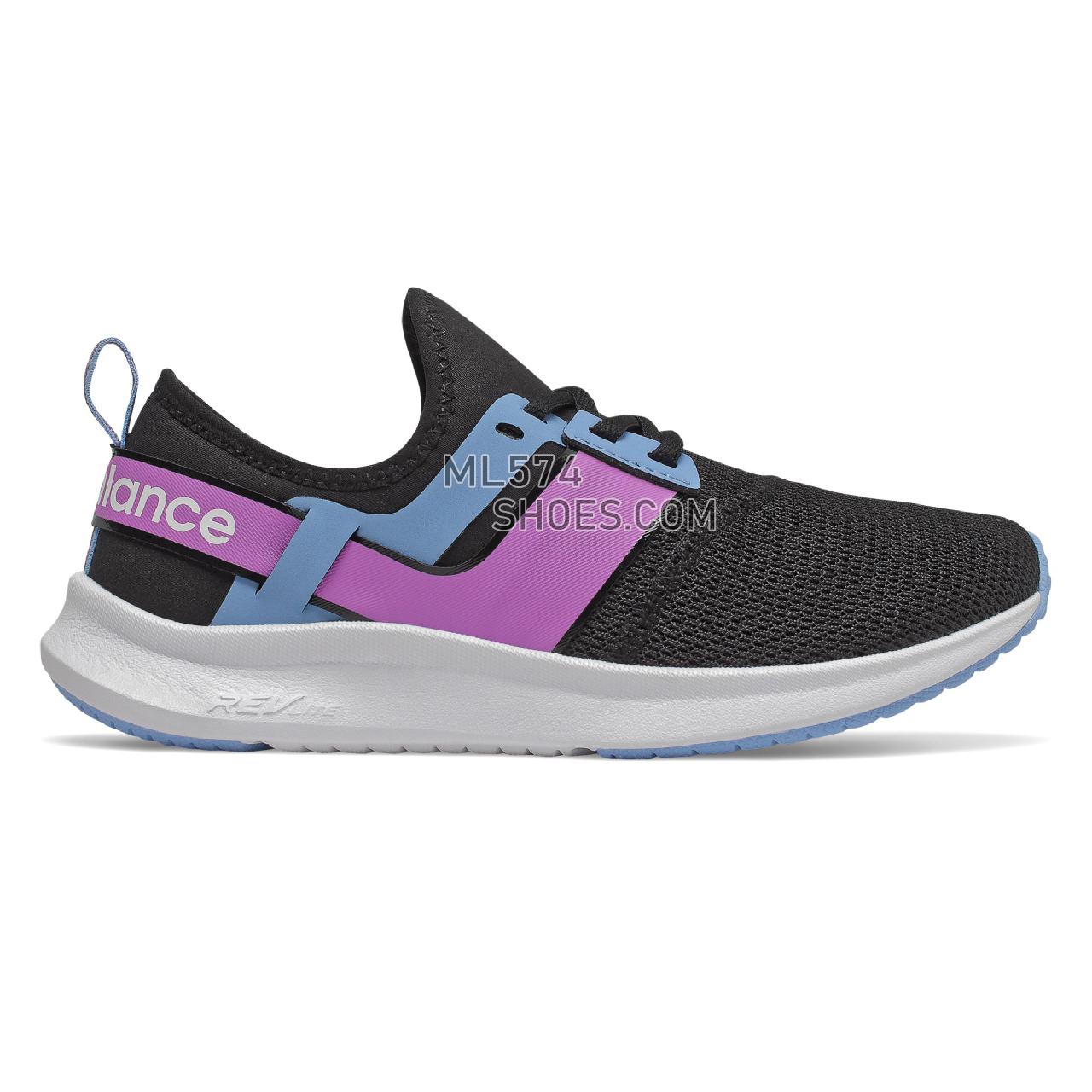 New Balance NB Nergize Sport - Women's Whats Trending - Black with Neo Violet and Team Carolina - WNRGSSM1