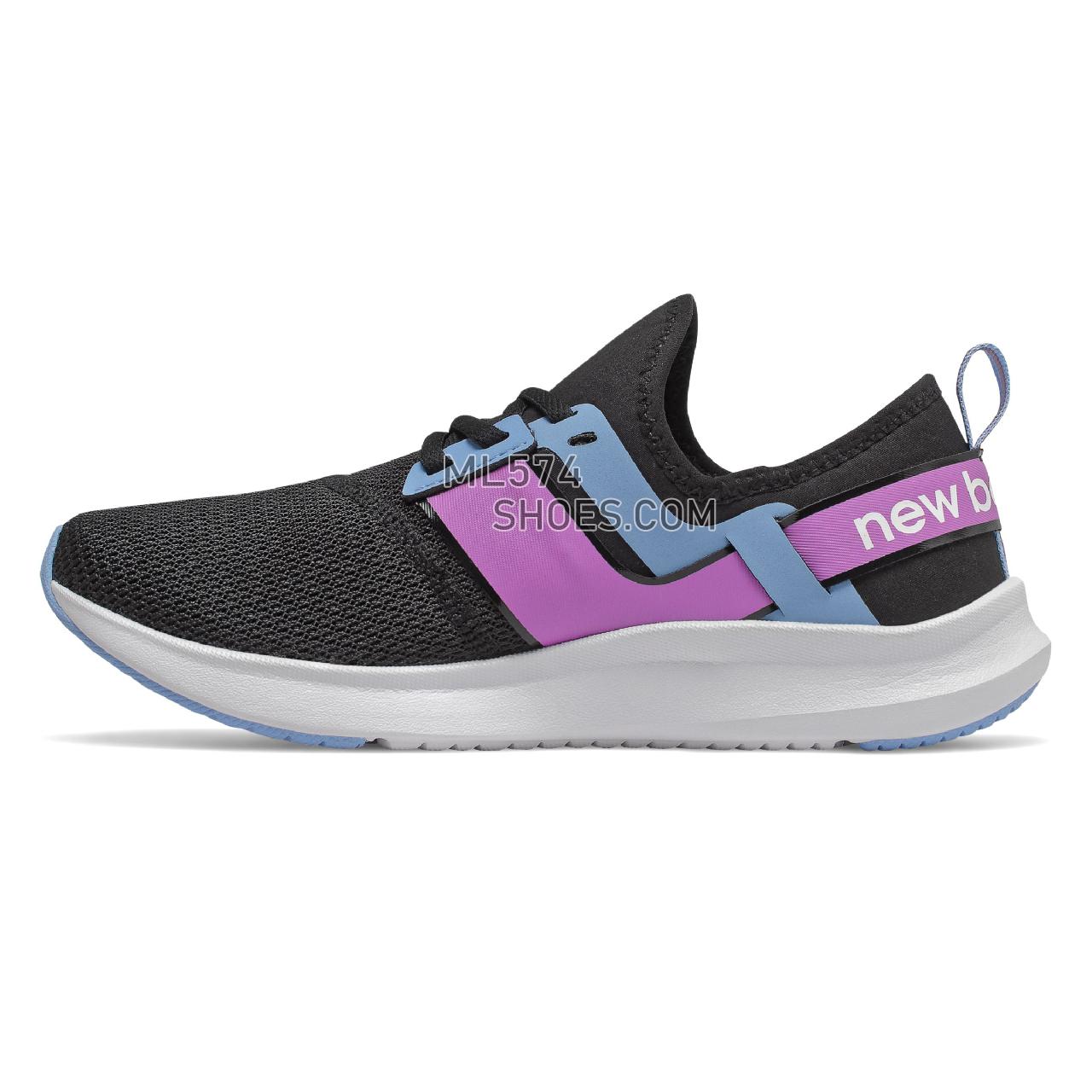 New Balance NB Nergize Sport - Women's Whats Trending - Black with Neo Violet and Team Carolina - WNRGSSM1
