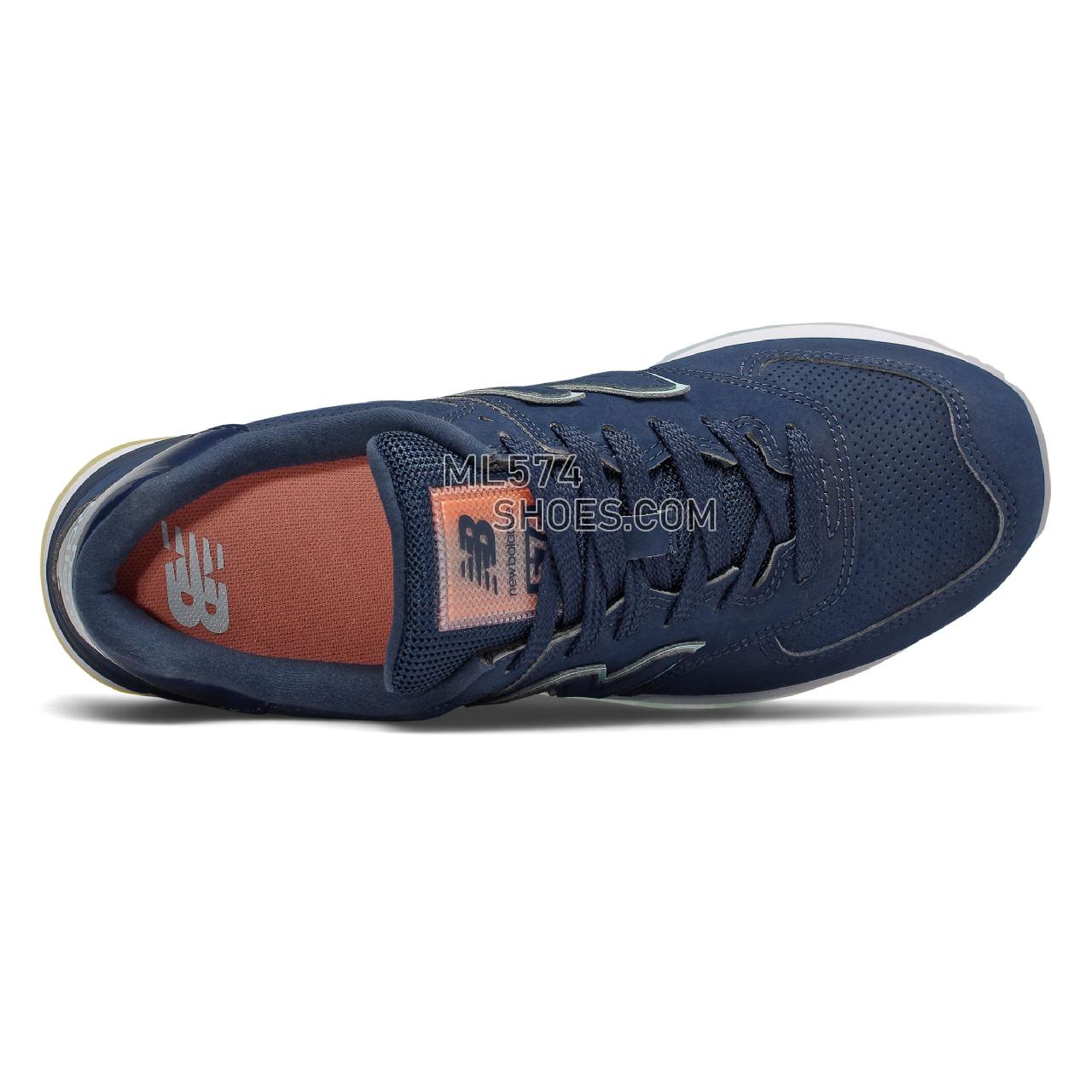 New Balance 574 - Women's Classic Sneakers - Natural Indigo with Bali Blue - WL574SON