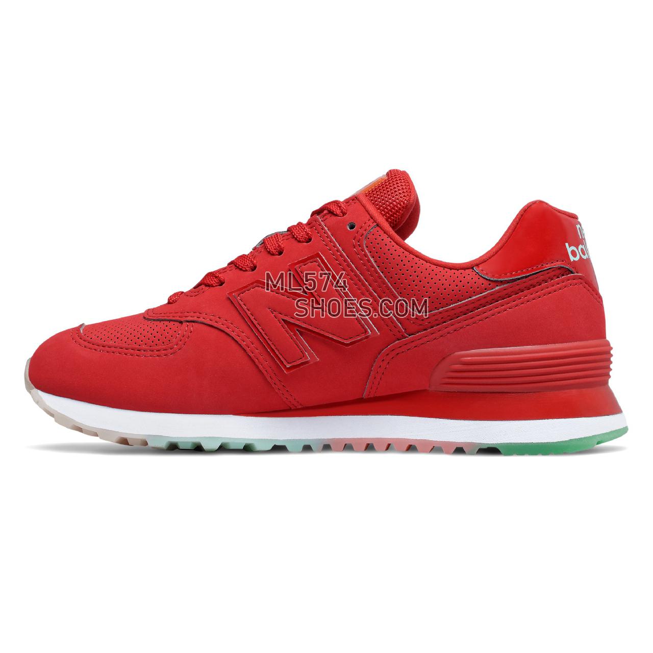 New Balance 574 - Women's Classic Sneakers - Red - WL574JUA