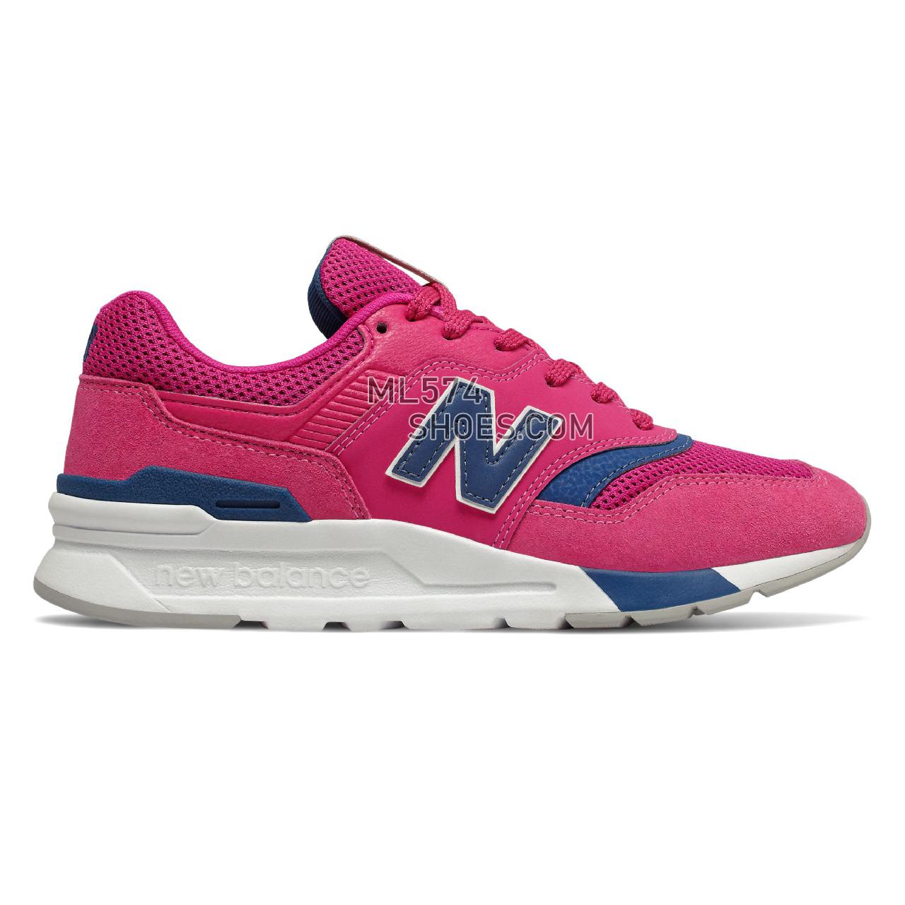 New Balance 997H - Women's Classic Sneakers - Pink with Blue - CW997HNZ