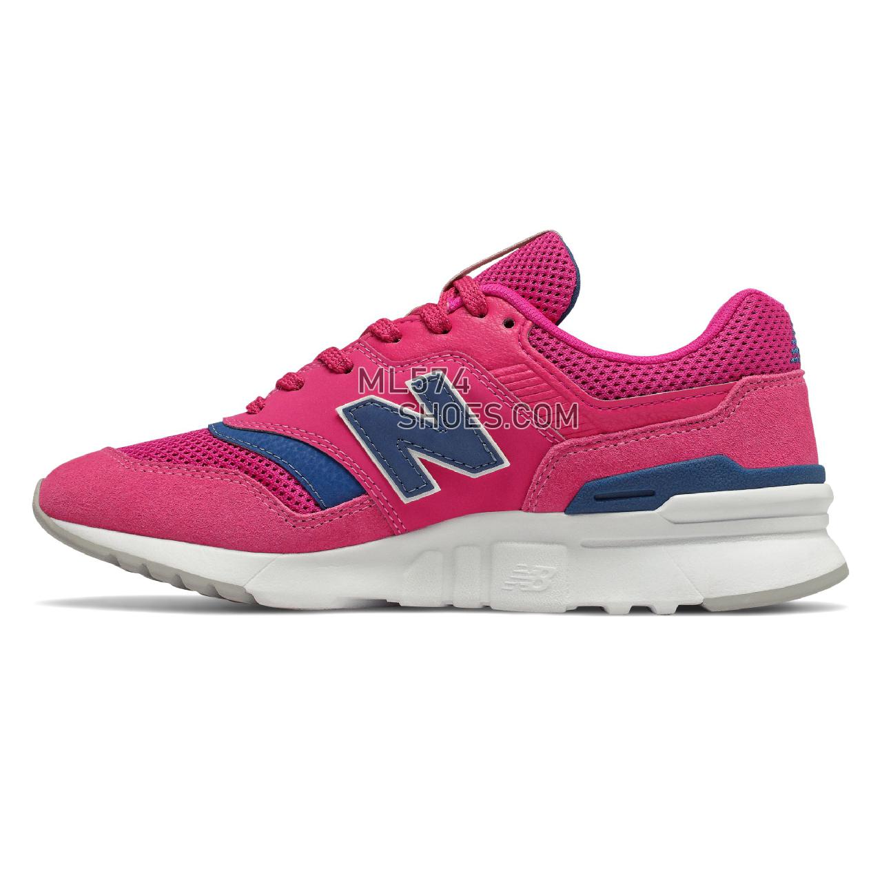 New Balance 997H - Women's Classic Sneakers - Pink with Blue - CW997HNZ