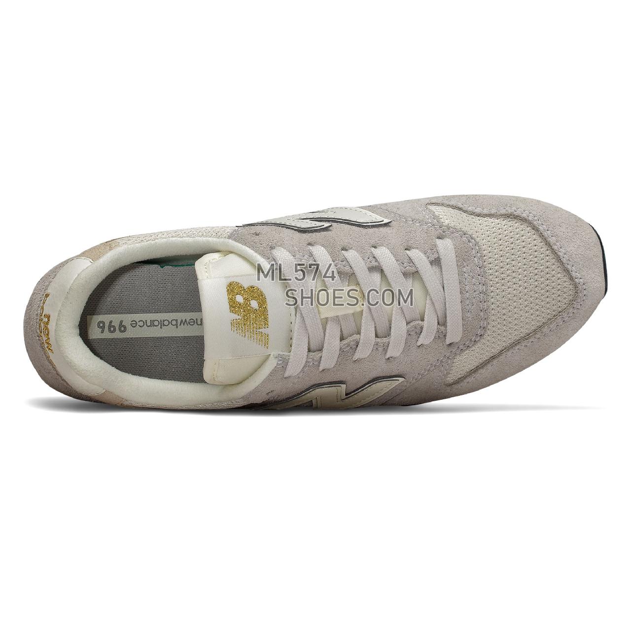 New Balance 996 - Women's Classic Sneakers - Angora with Sea Salt - WL996VHA