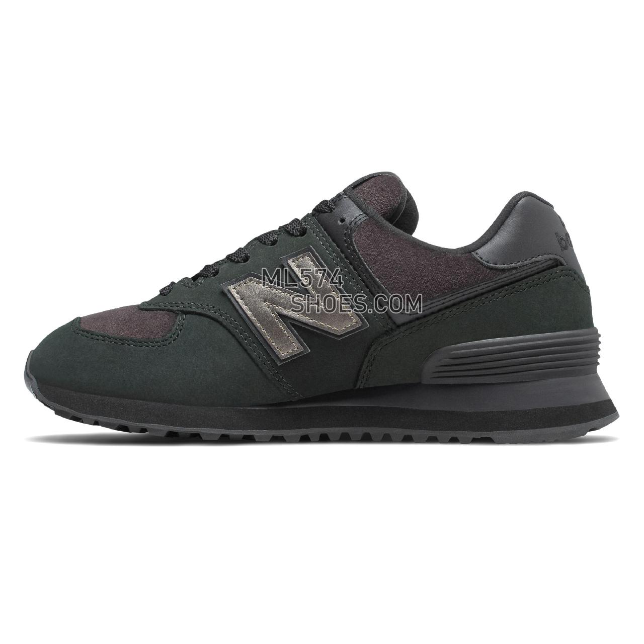 New Balance 574 - Women's Classic Sneakers - Black with Magnet - WL574LDG