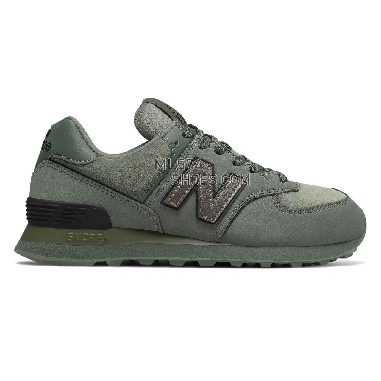 New Balance 574 - Women's Classic Sneakers - Slate Green with Black - WL574LDH