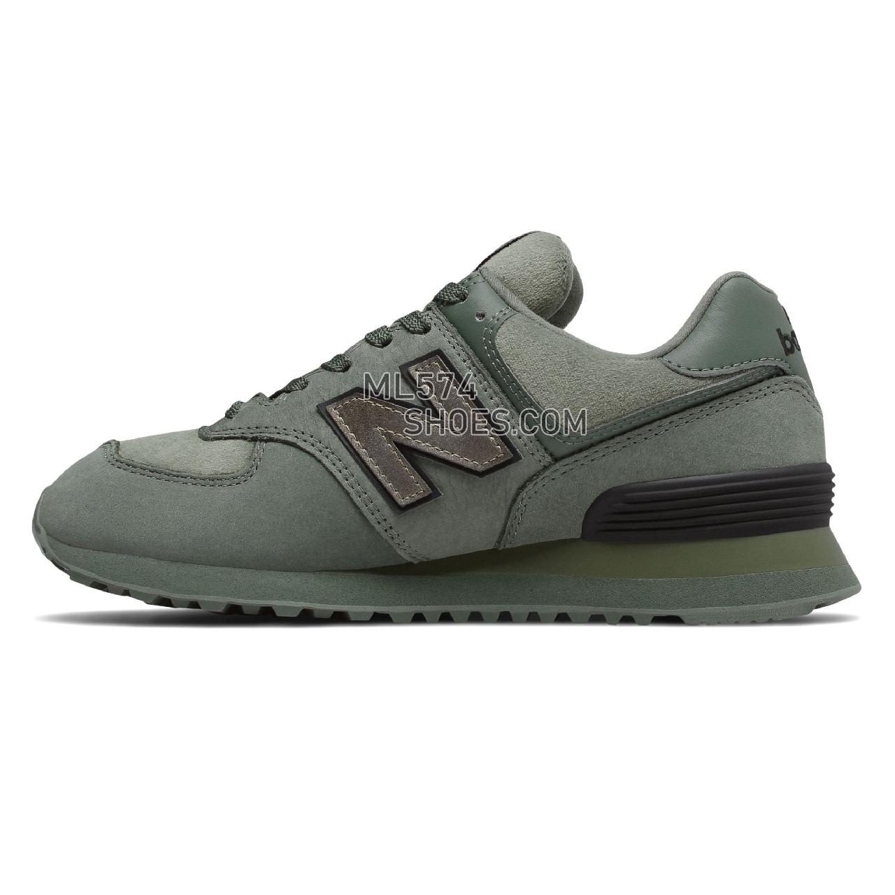 New Balance 574 - Women's Classic Sneakers - Slate Green with Black - WL574LDH