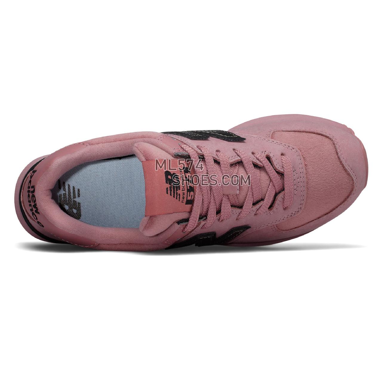 New Balance 574 - Women's Classic Sneakers - Twilight Rose with Black - WL574LDJ
