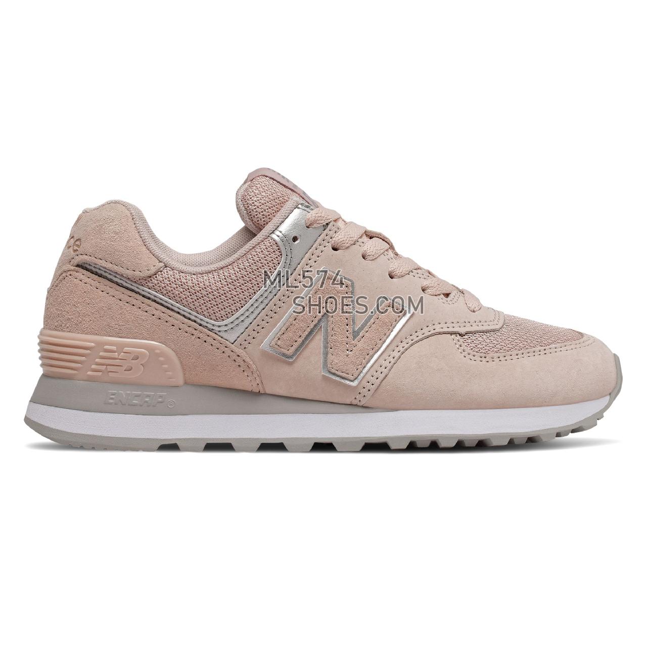 New Balance 574 - Women's Classic Sneakers - Smoked Salt with Silver - WL574EQ