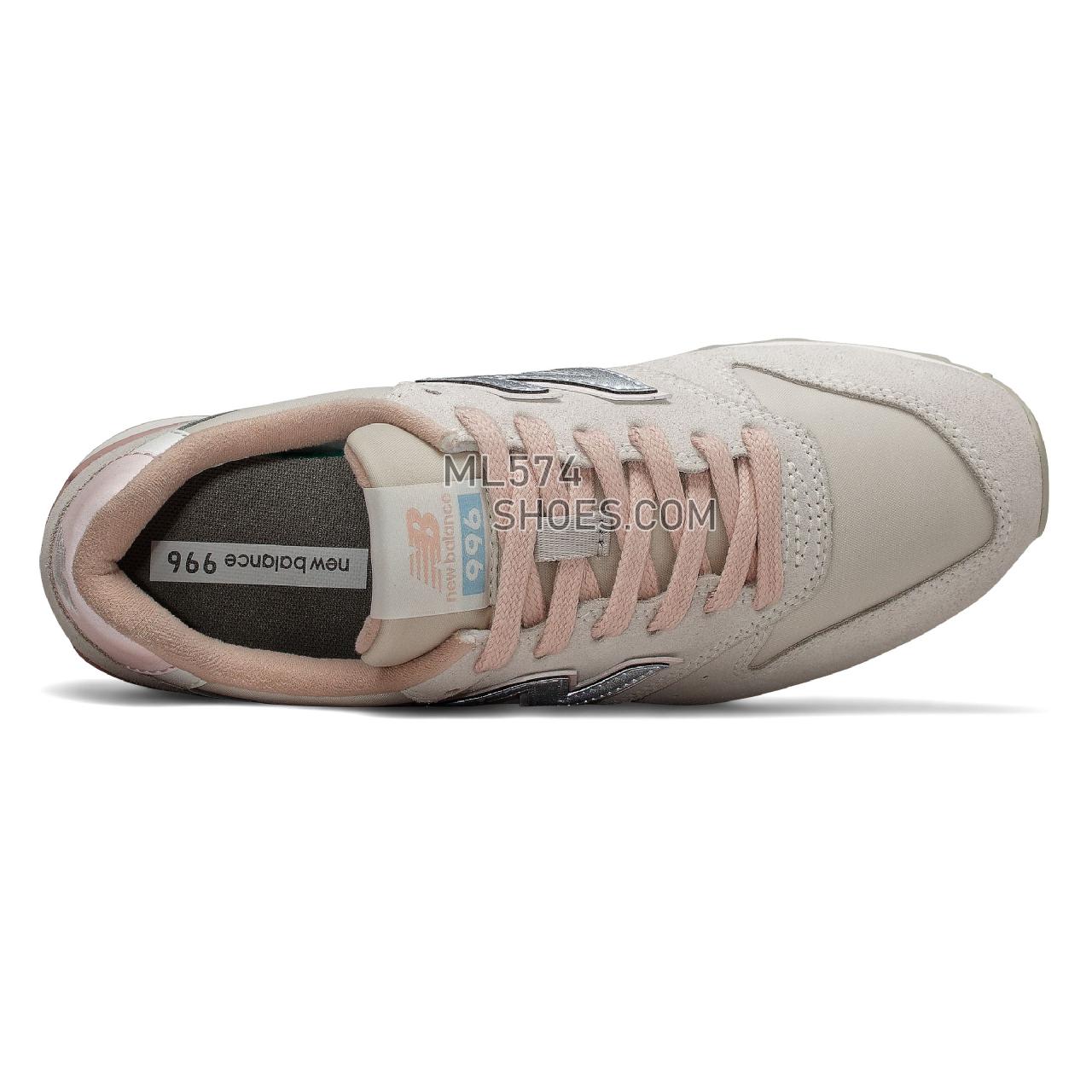 New Balance 996 - Women's Classic Sneakers - Oyster with White Oak - WL996AA