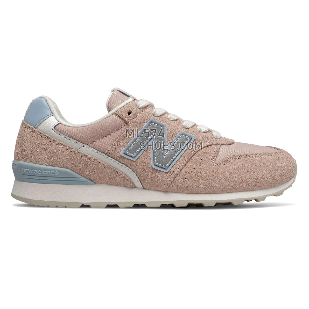New Balance 996 - Women's Classic Sneakers - White Oak with Light Lapis Blue - WL996AD