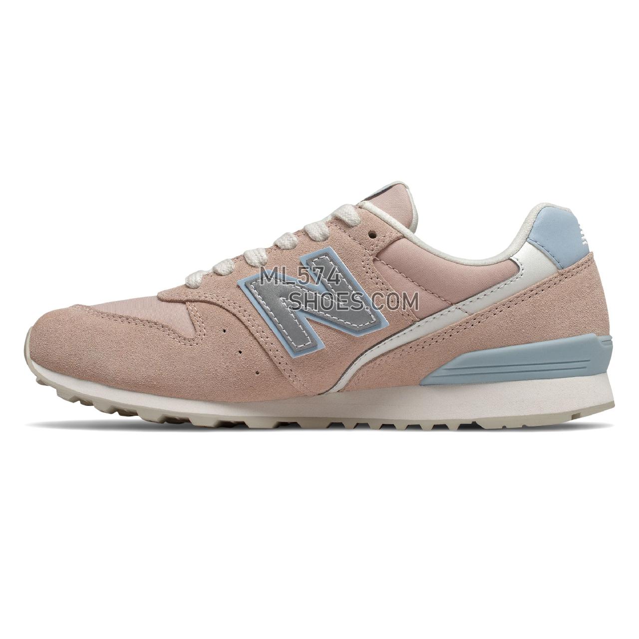 New Balance 996 - Women's Classic Sneakers - White Oak with Light Lapis Blue - WL996AD