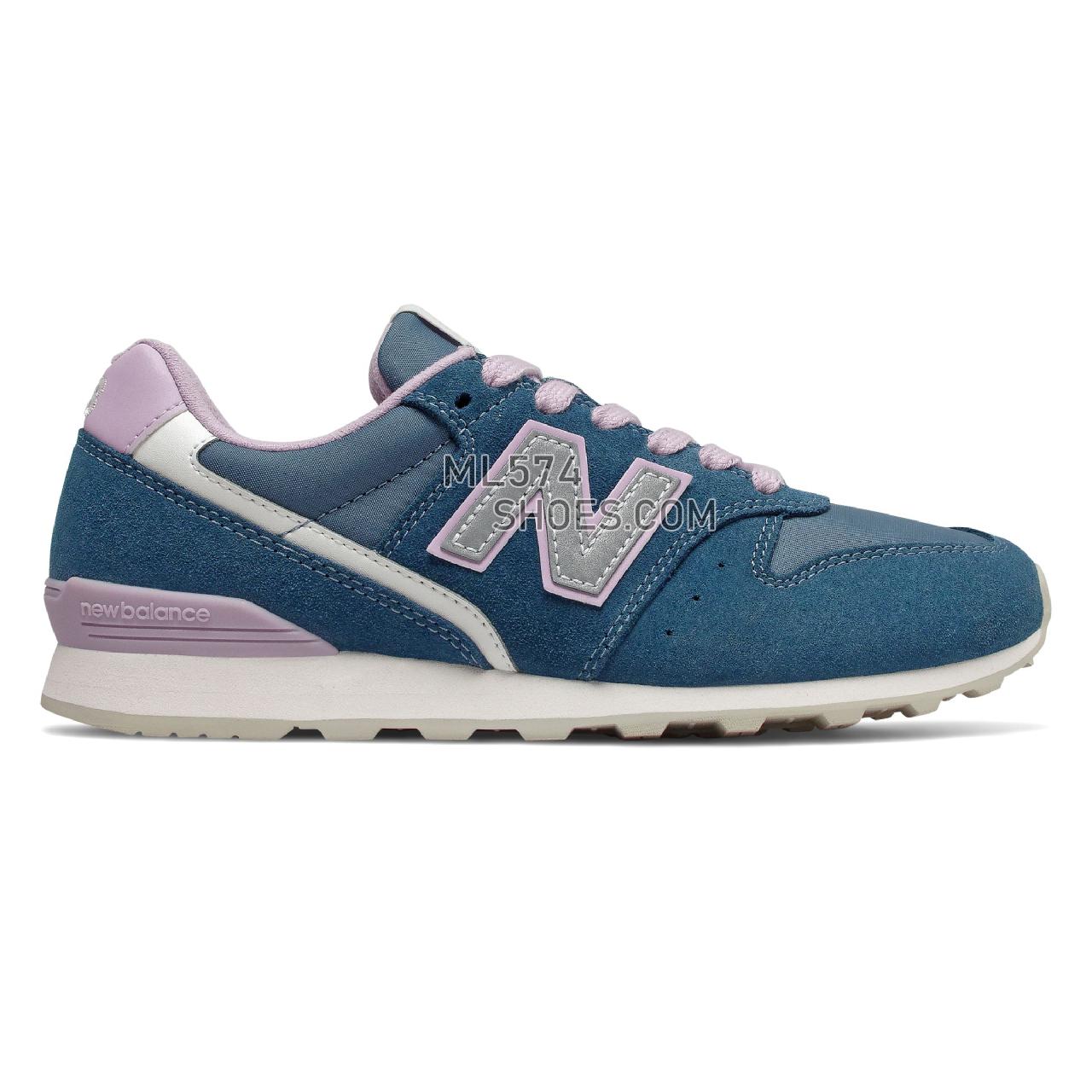 New Balance 996 - Women's Classic Sneakers - Techtonic Blue with Oxygen Pink - WL996AE