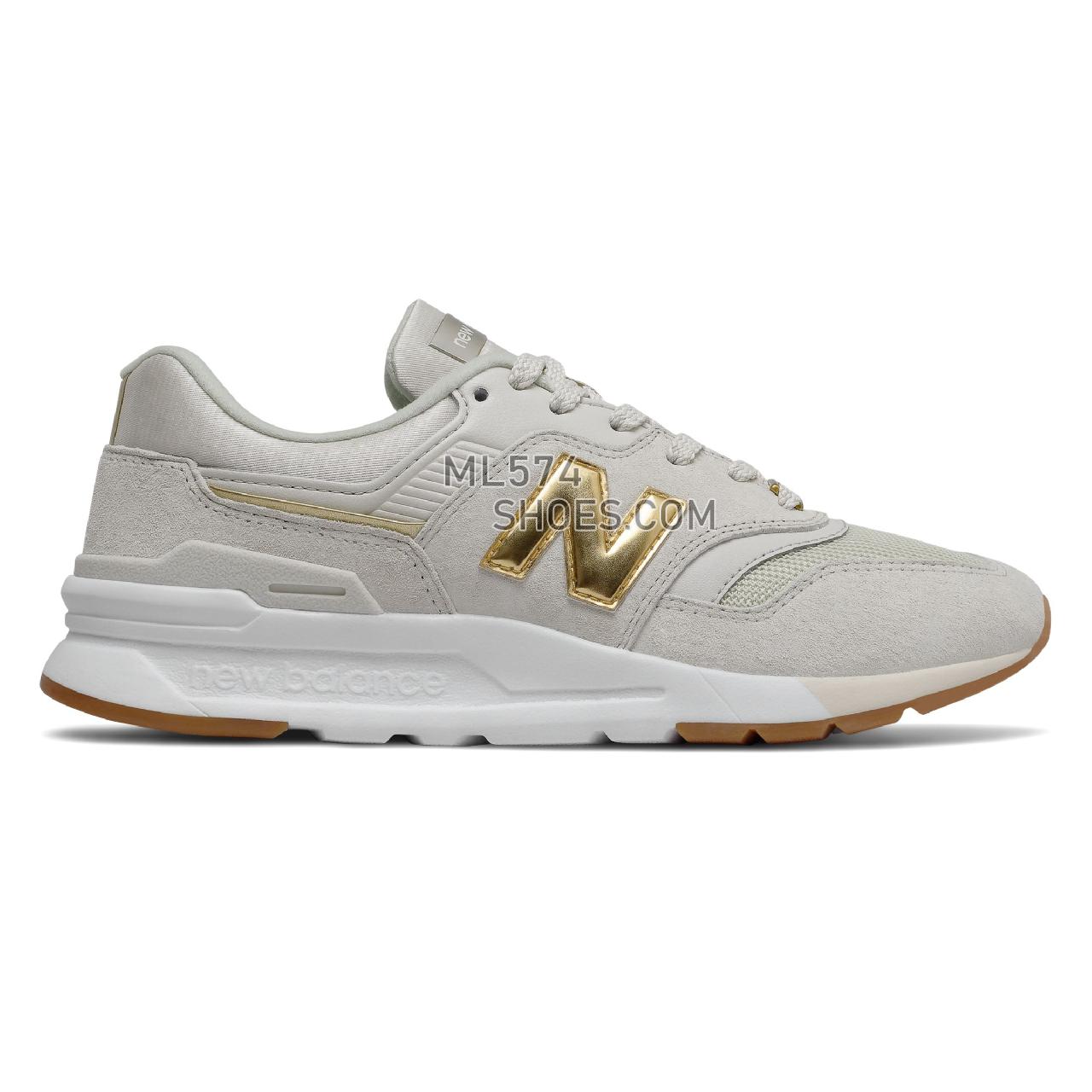 New Balance 997H - Women's Classic Sneakers - Moonbeam with Gold - CW997HAG