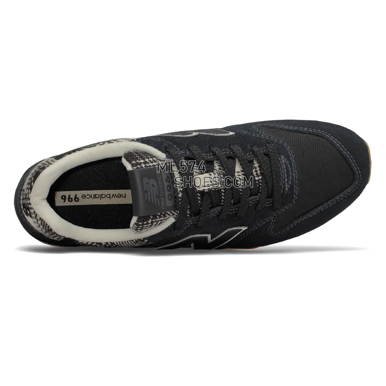 New Balance 996 - Women's Classic Sneakers - Black with Incense - WL996CH