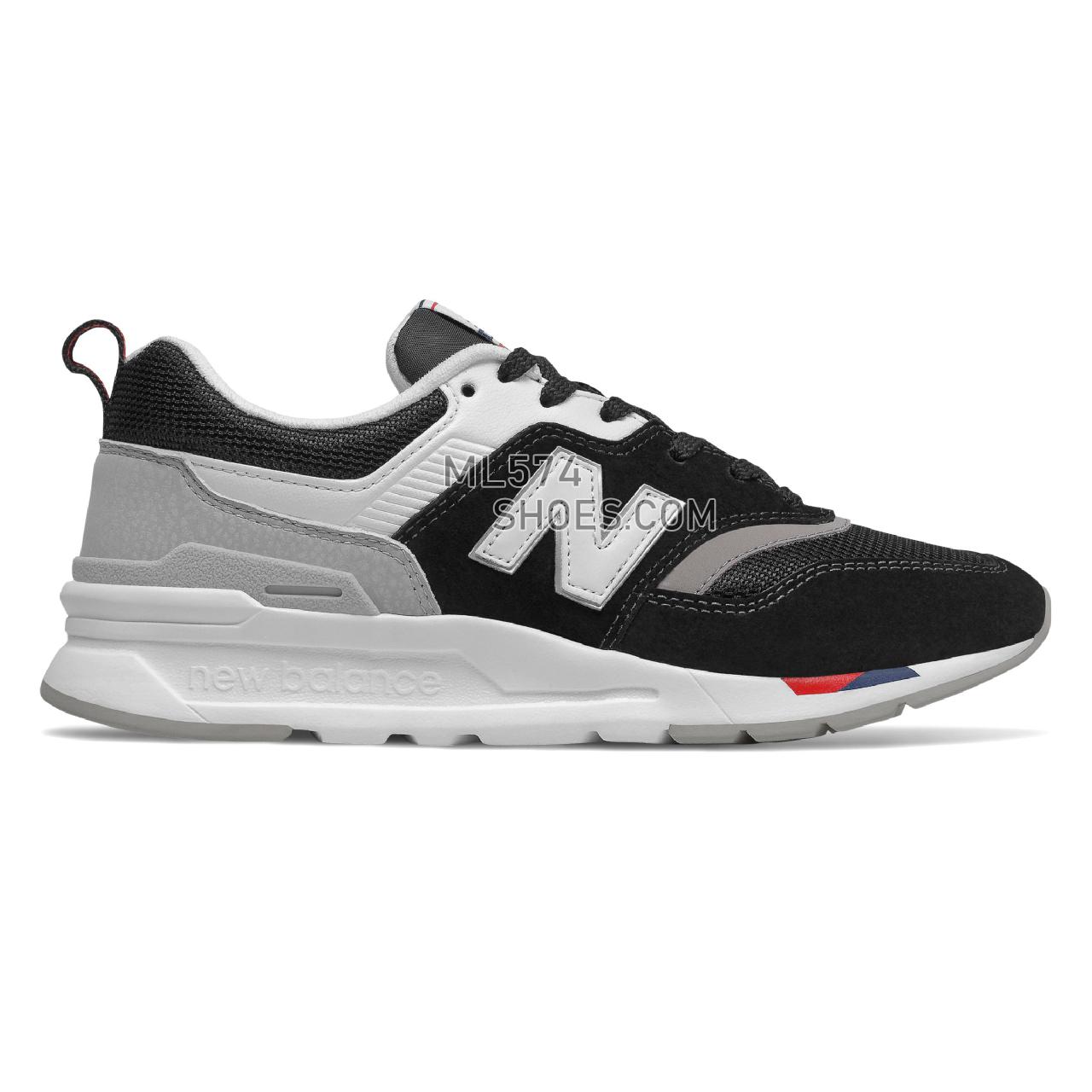New Balance 997H - Women's Classic Sneakers - Black with Team Red and White - CW997HAE