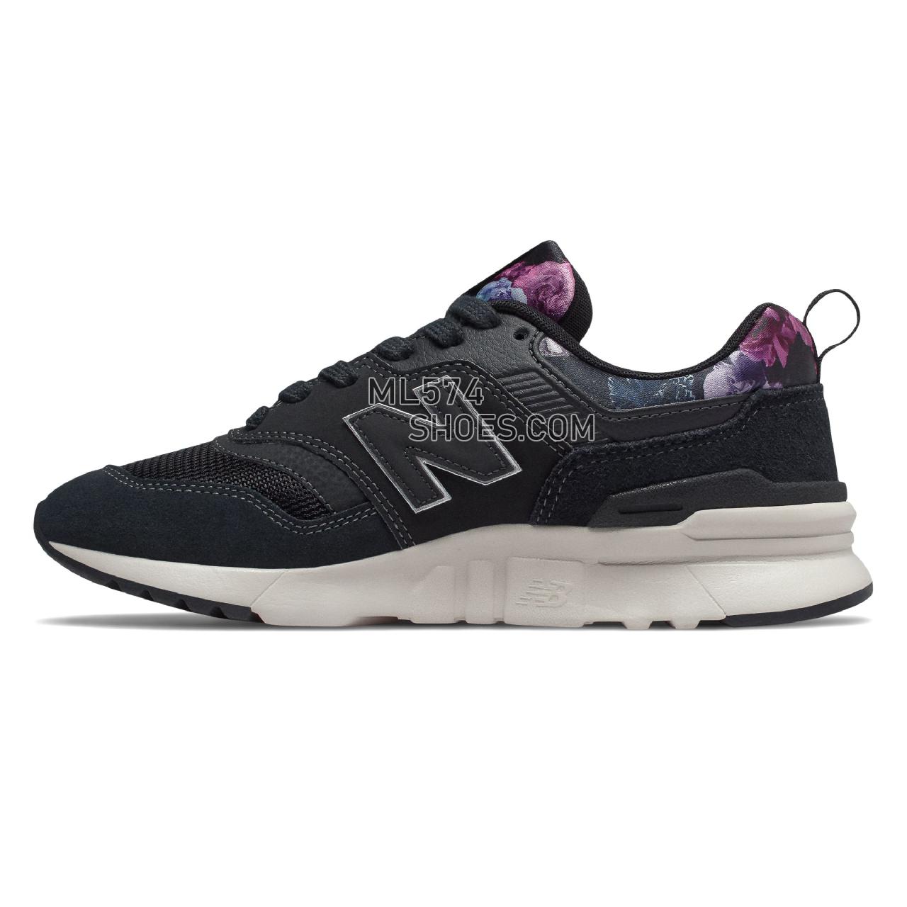 New Balance 997H - Women's Classic Sneakers - Black with Kite Purple - CW997HXG