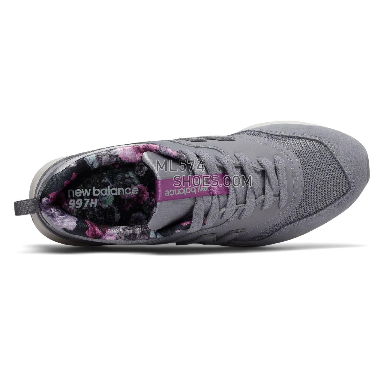 New Balance 997H - Women's Classic Sneakers - Smokey Quartz with Kite Purple - CW997HXA