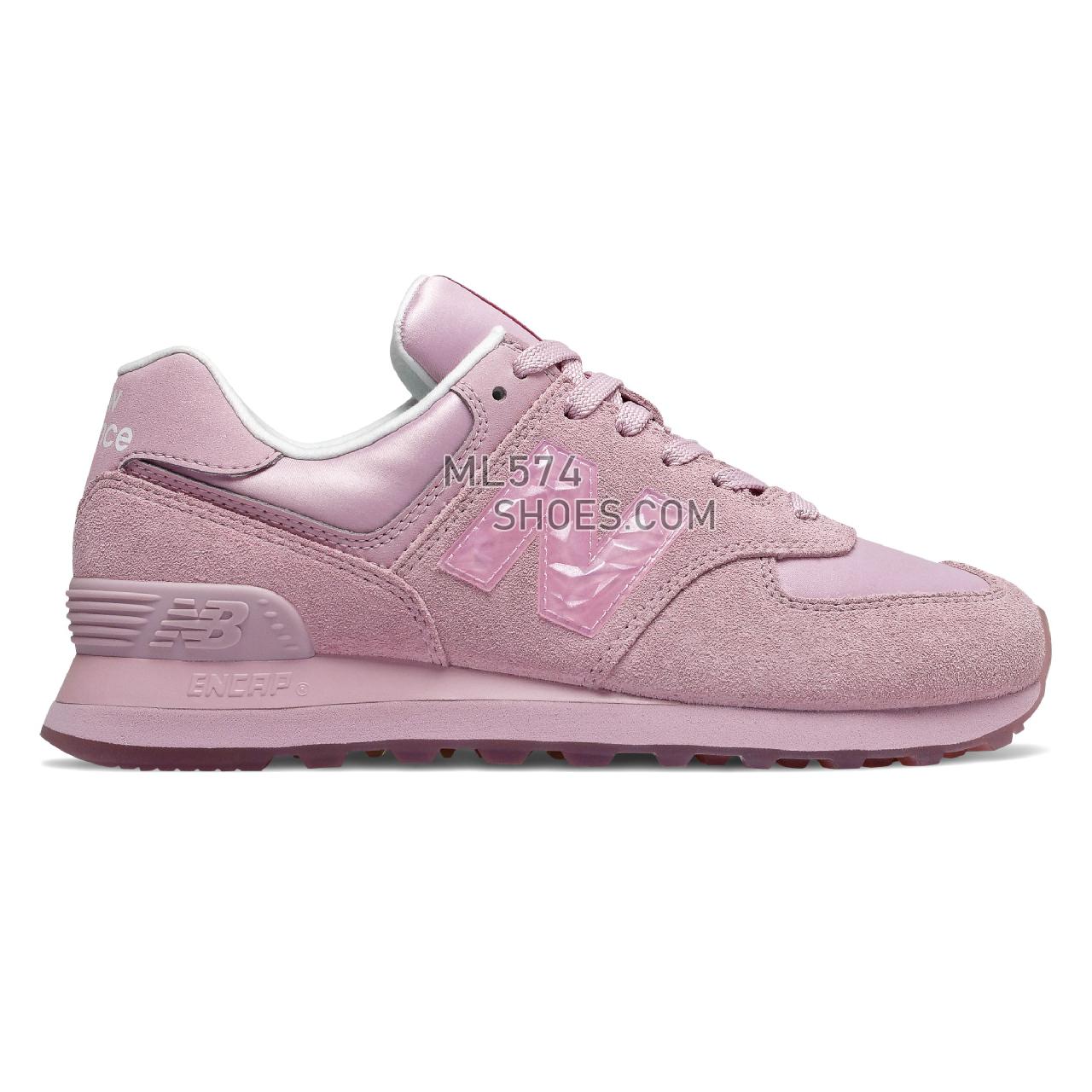 New Balance 574 Mystic Crystal - Women's Classic Sneakers - Oxygen Pink - WL574WNU