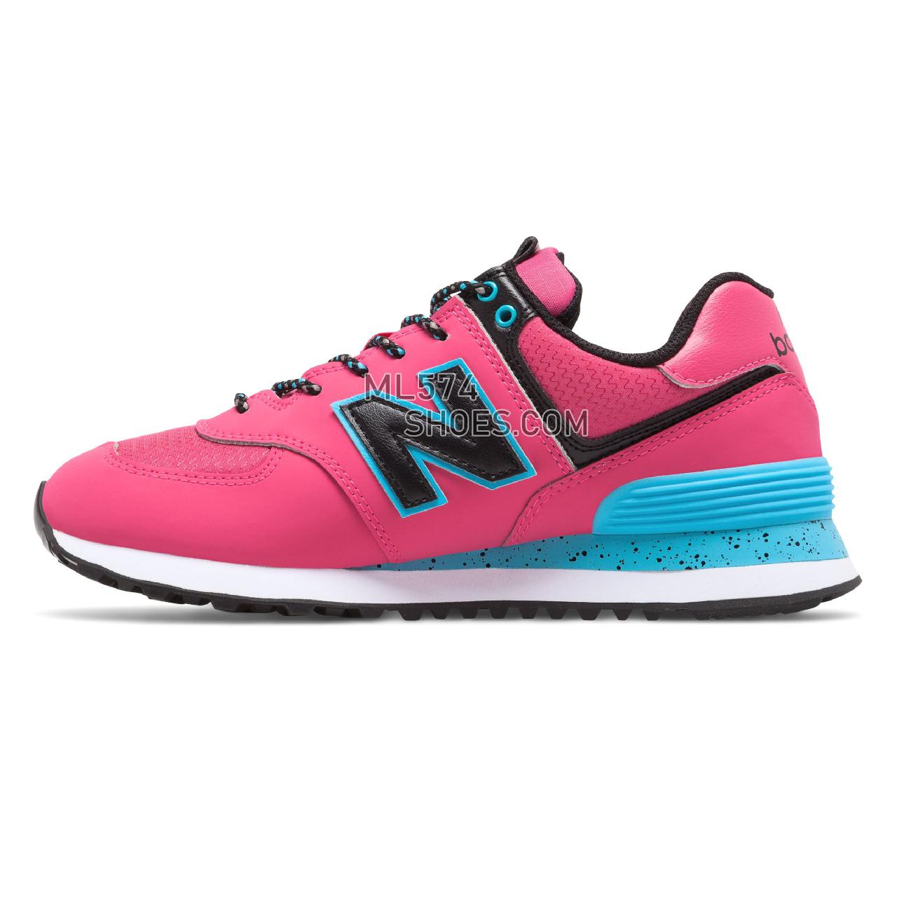 New Balance 574 - Women's Classic Sneakers - Pink with Black - WL574JOB