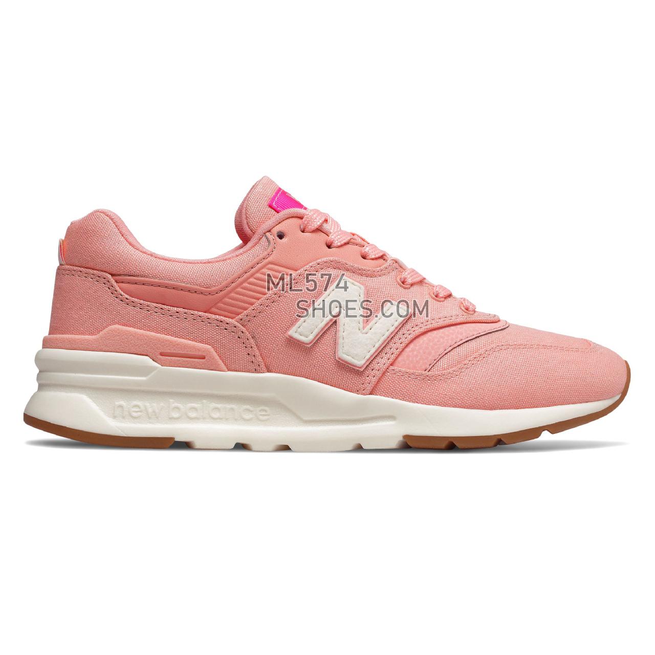 New Balance 997H - Women's Classic Sneakers - White Peach with Carnival - CW997HDE