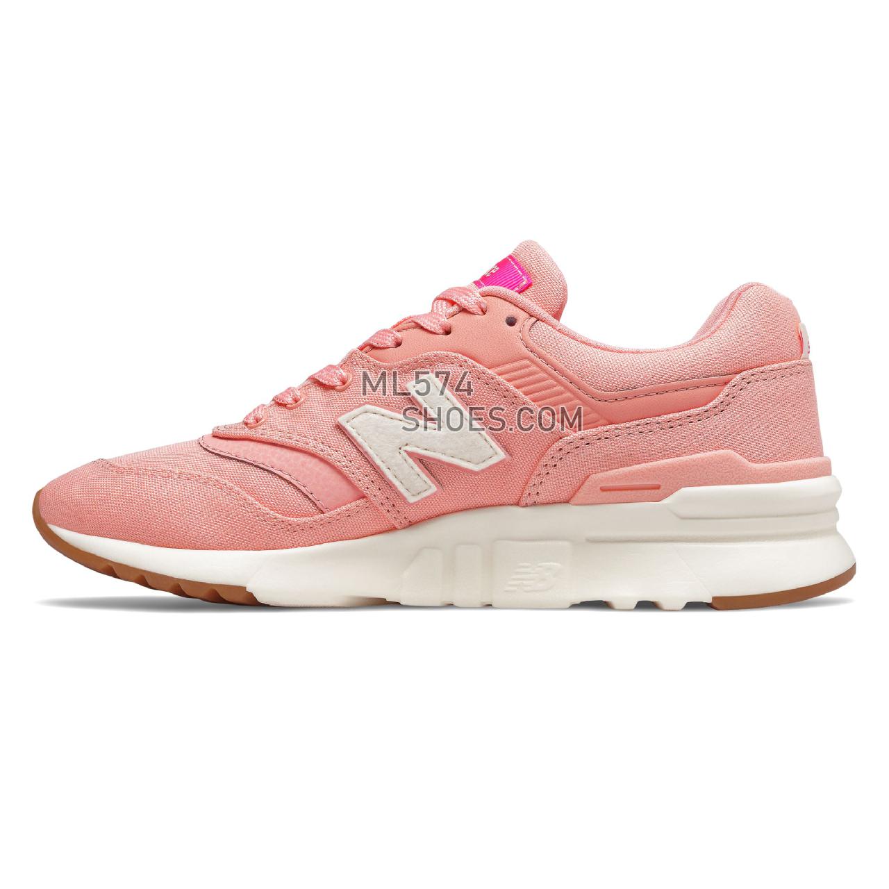 New Balance 997H - Women's Classic Sneakers - White Peach with Carnival - CW997HDE