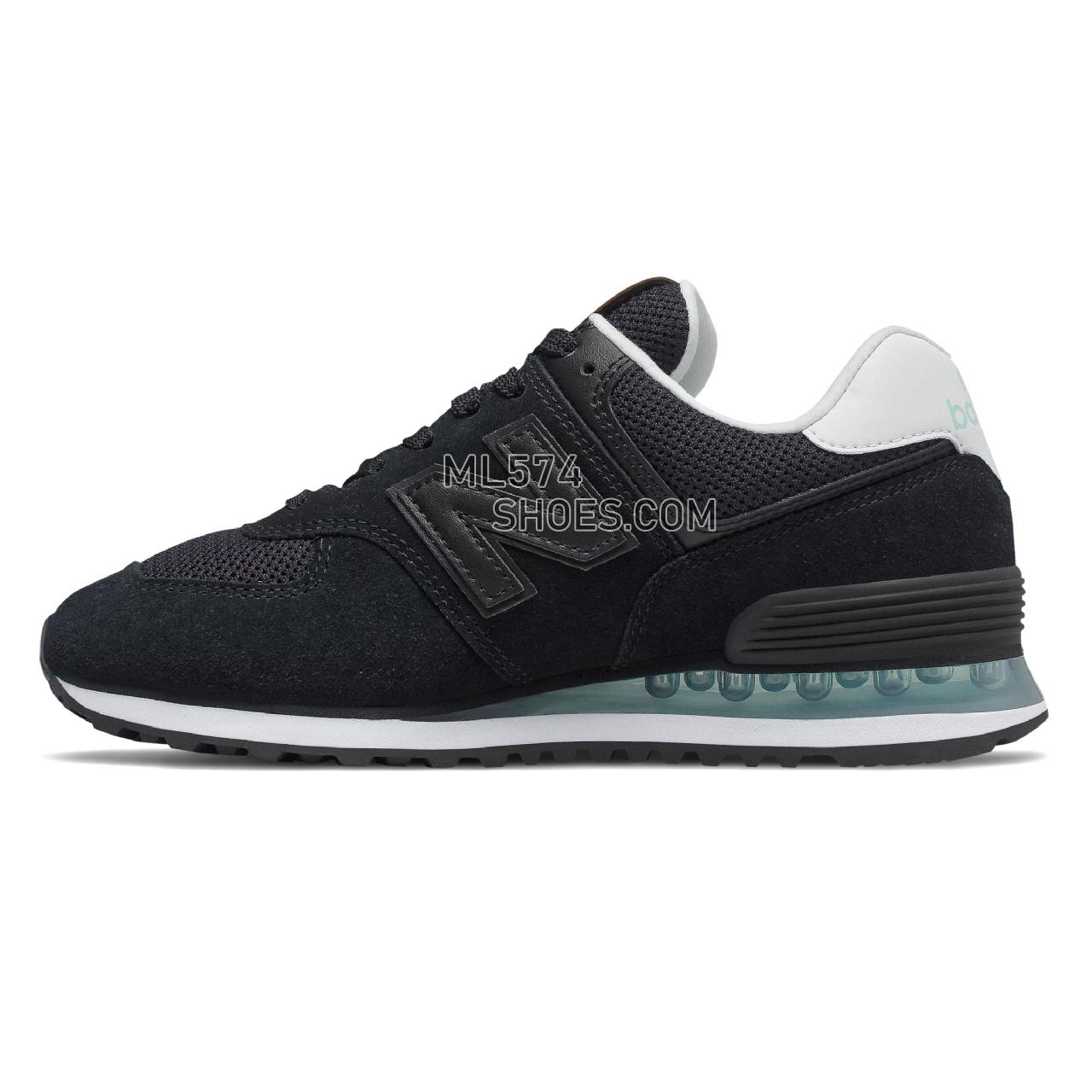 New Balance 574 - Women's Classic Sneakers - Black with Light Reef - WL574NPB