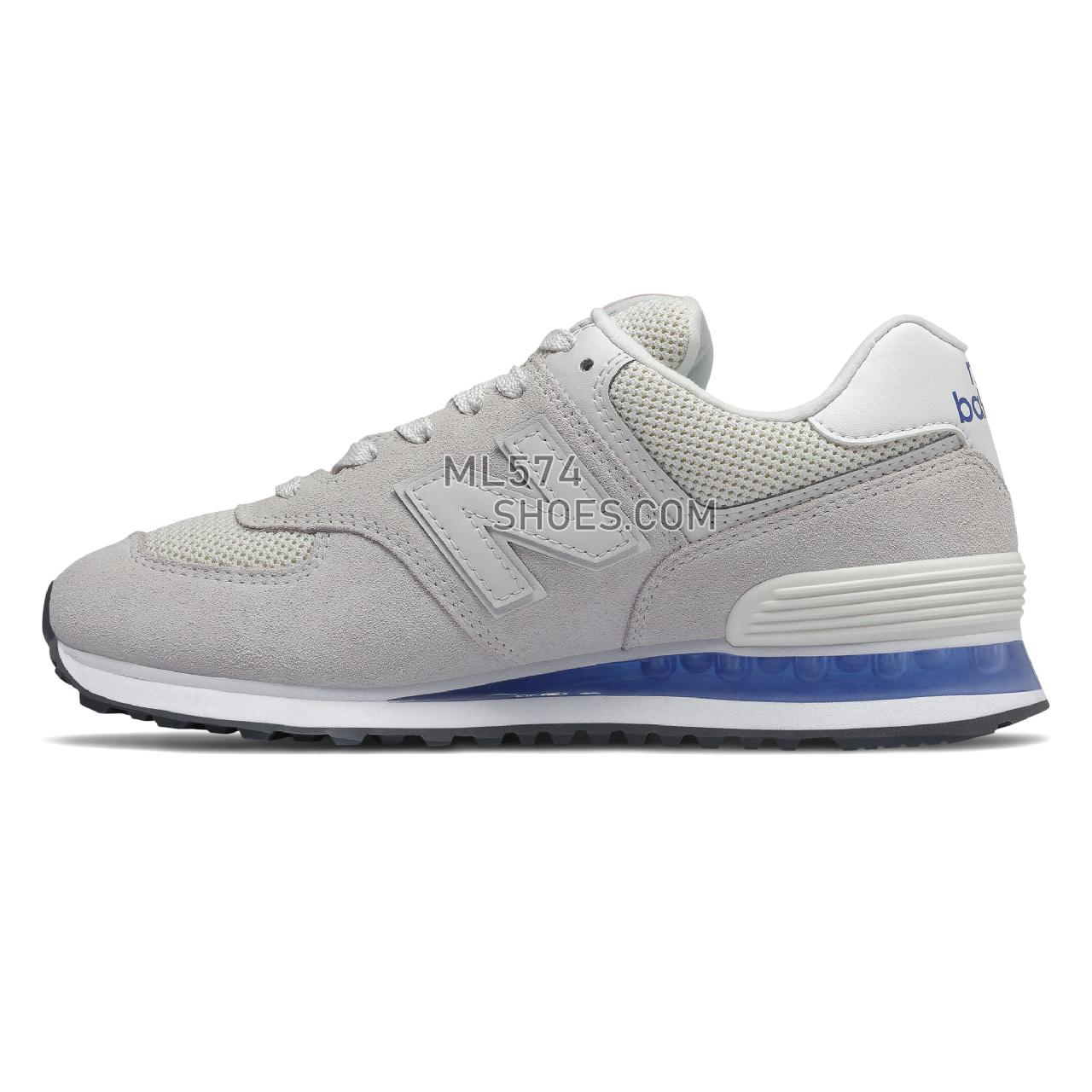 New Balance 574 - Women's Classic Sneakers - White with UV Blue - WL574NPD