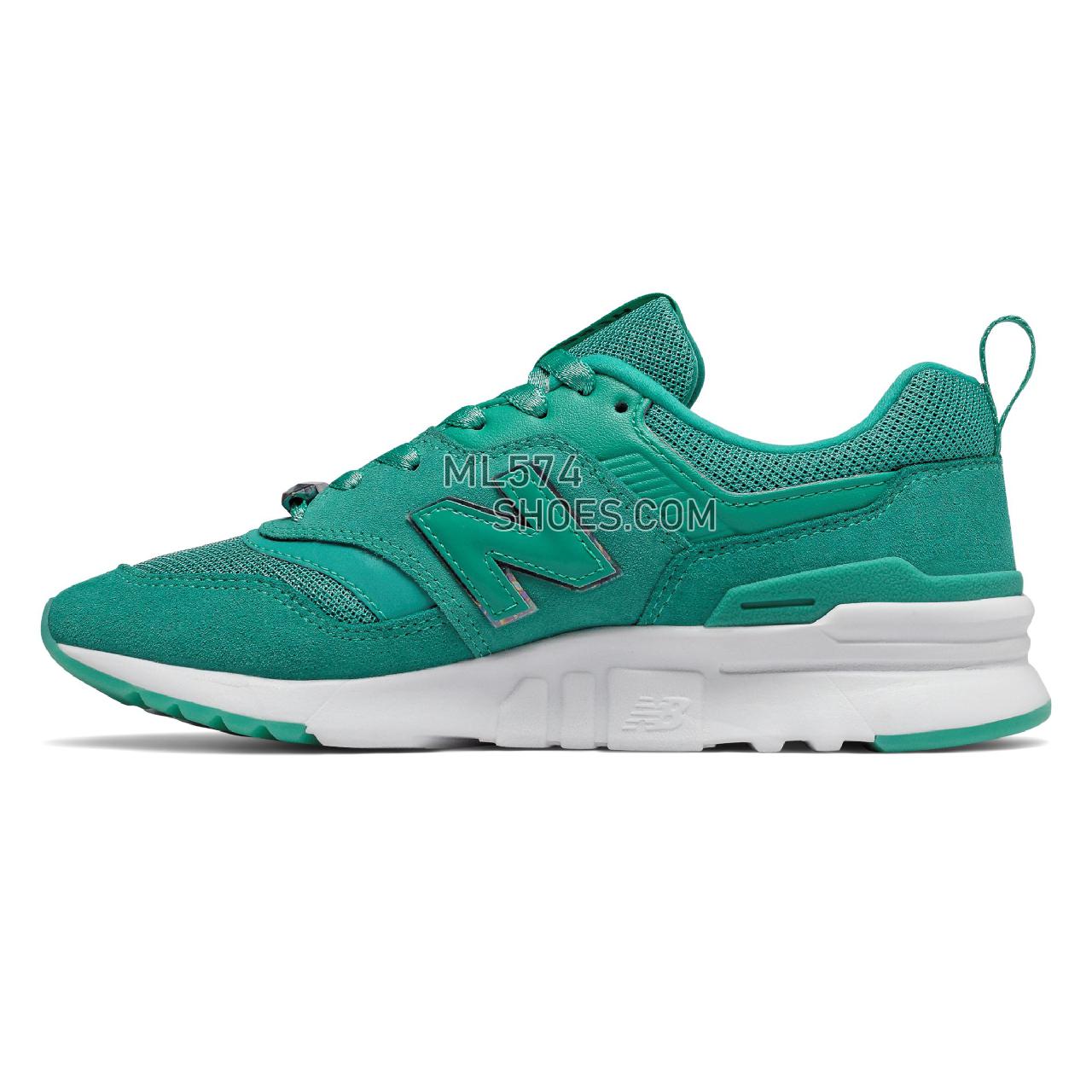 New Balance 997H Mystic Crystal - Women's Classic Sneakers - Verdite with White - CW997HJA